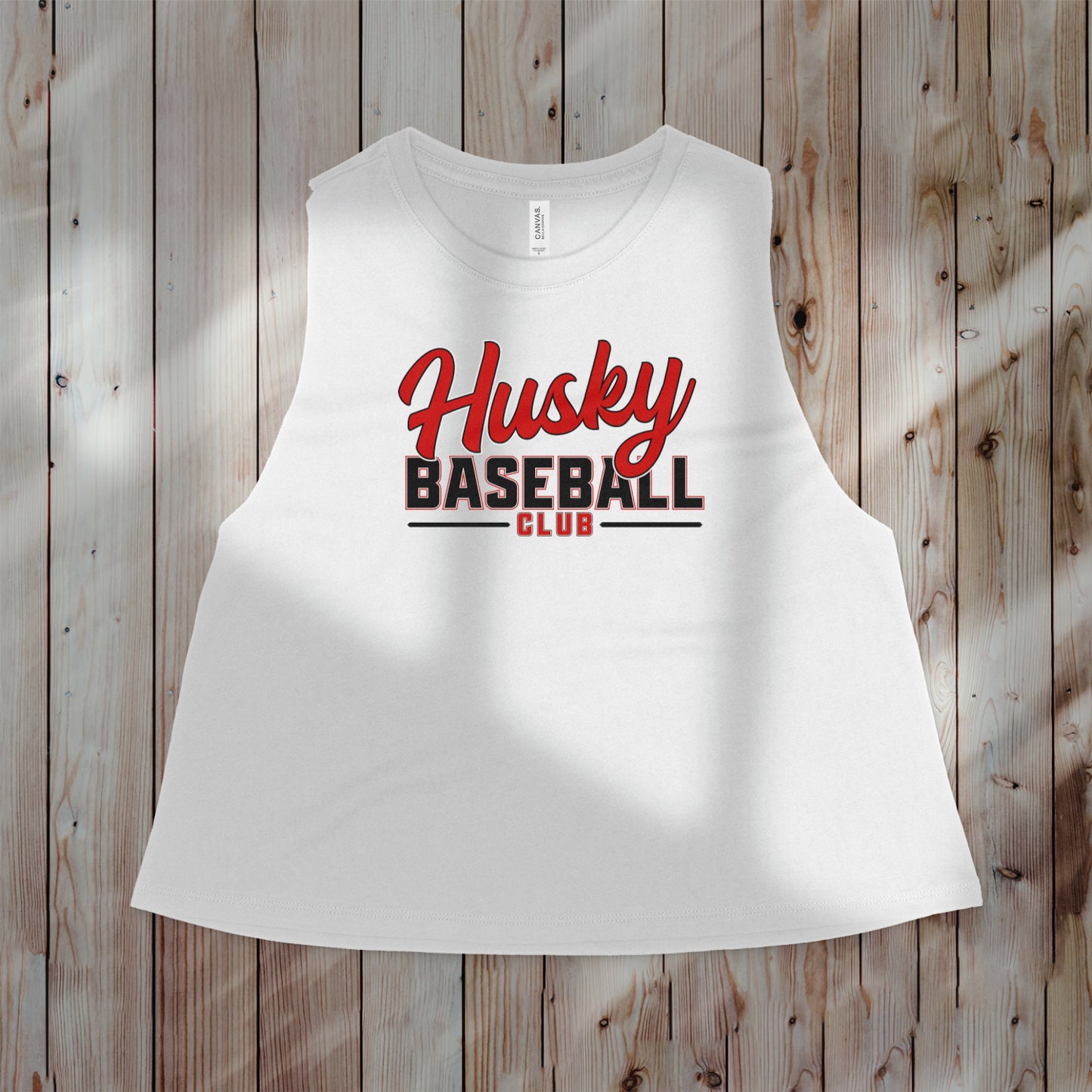 Husky Baseball Club  |  Adult  |  Bella Canvas Racerback Cropped  |  HBC012