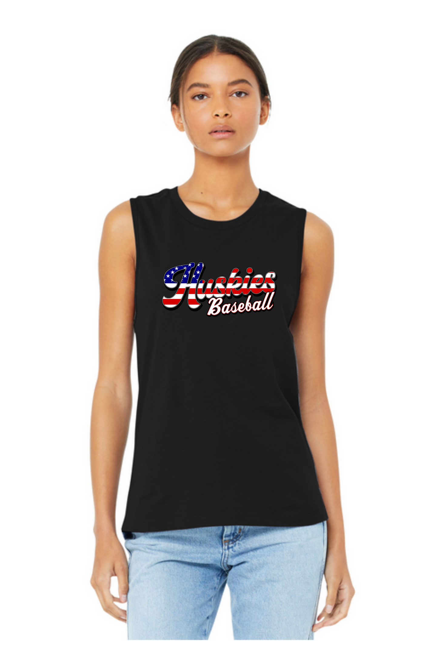 American Huskies Baseball  |  Adult  |  Bella Canvas Muscle Tank  |  TA011