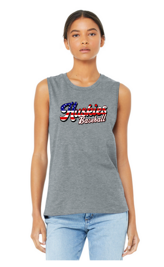 American Huskies Baseball  |  Adult  |  Bella Canvas Muscle Tank  |  TA011