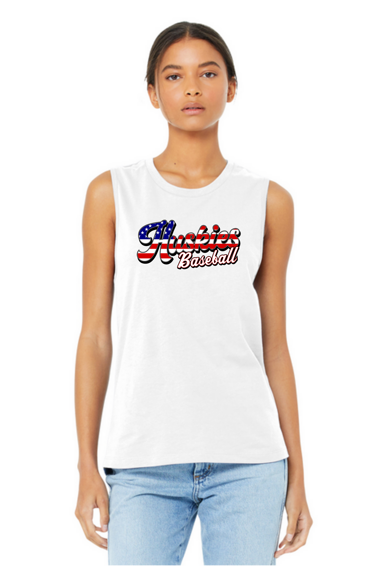 American Huskies Baseball  |  Adult  |  Bella Canvas Muscle Tank  |  TA011